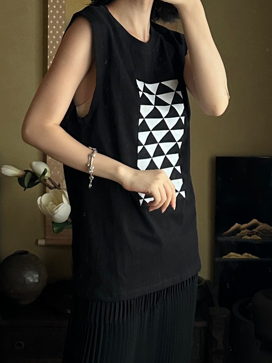 创意和服设计T恤白色