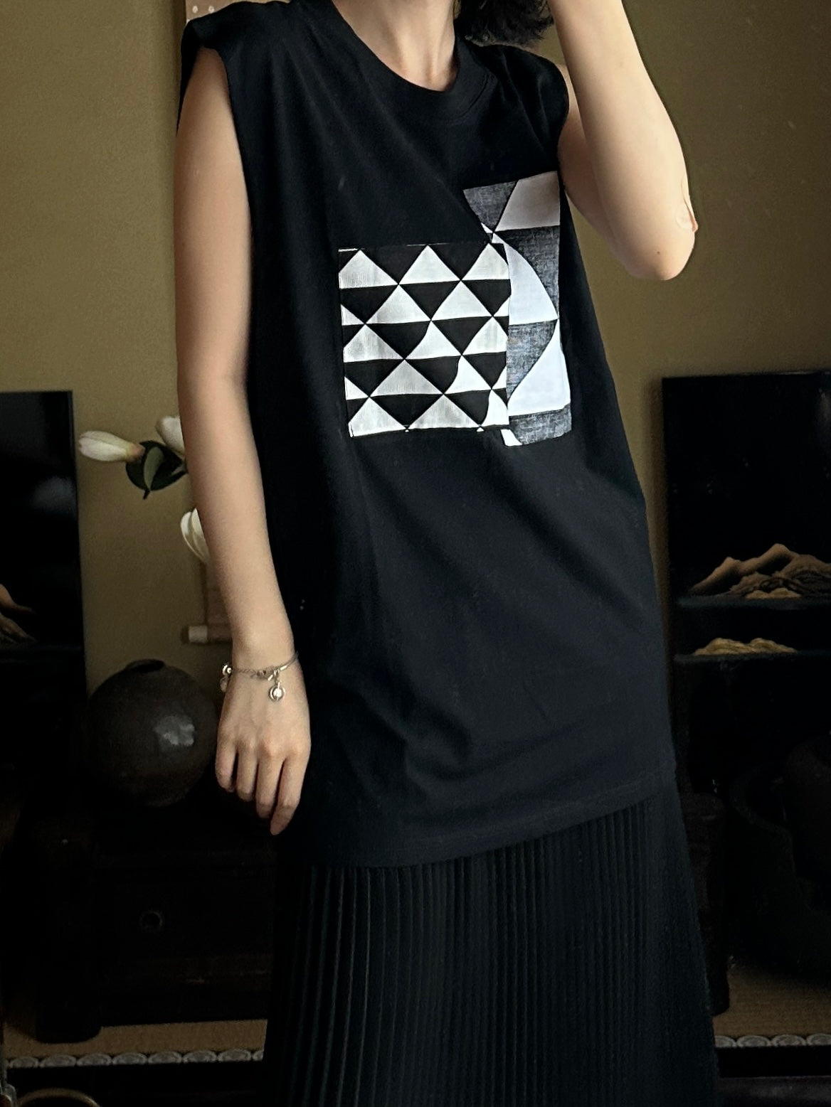 创意和服设计T恤白色