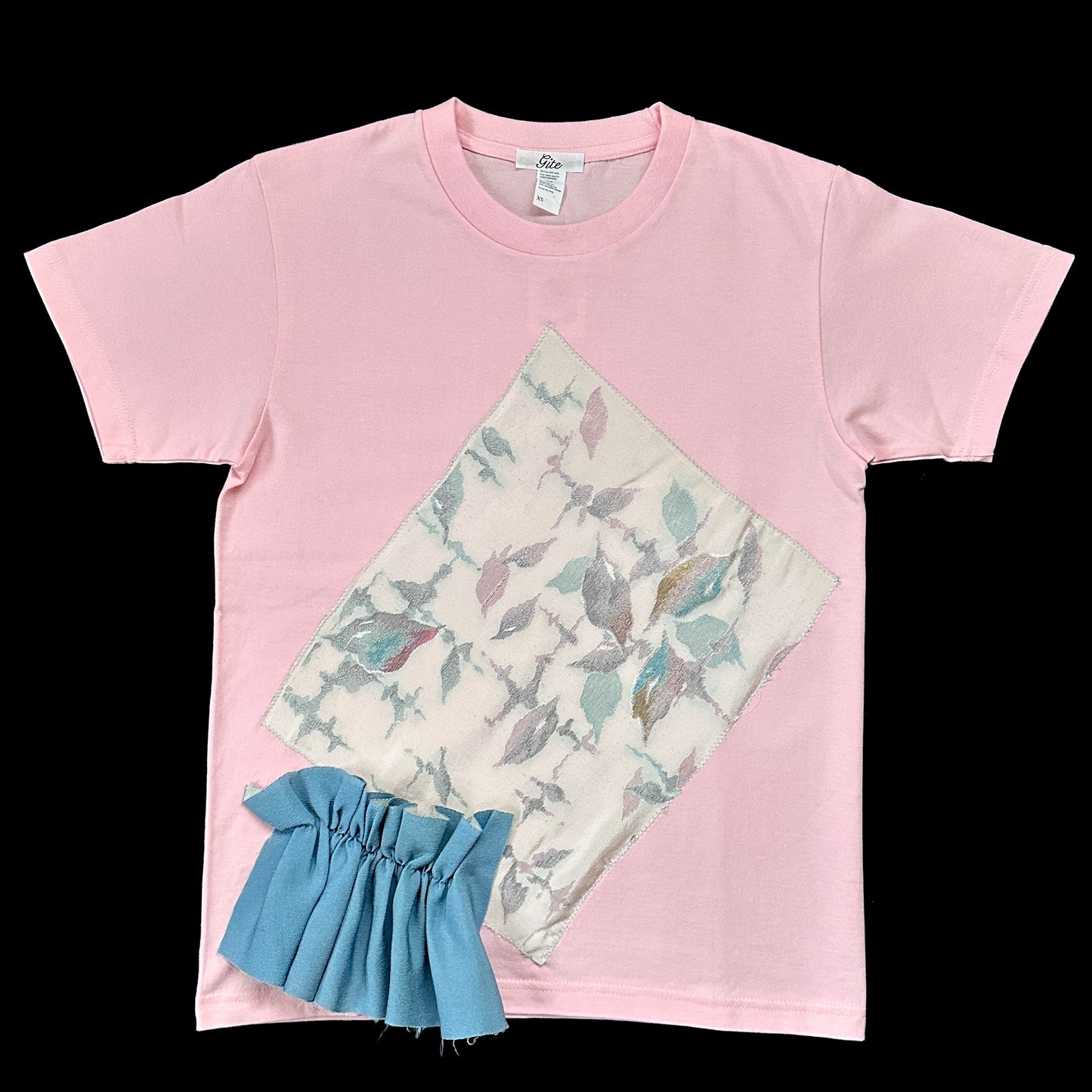 Redesigned Kimono Handmade T-Shirt Rosy Pink