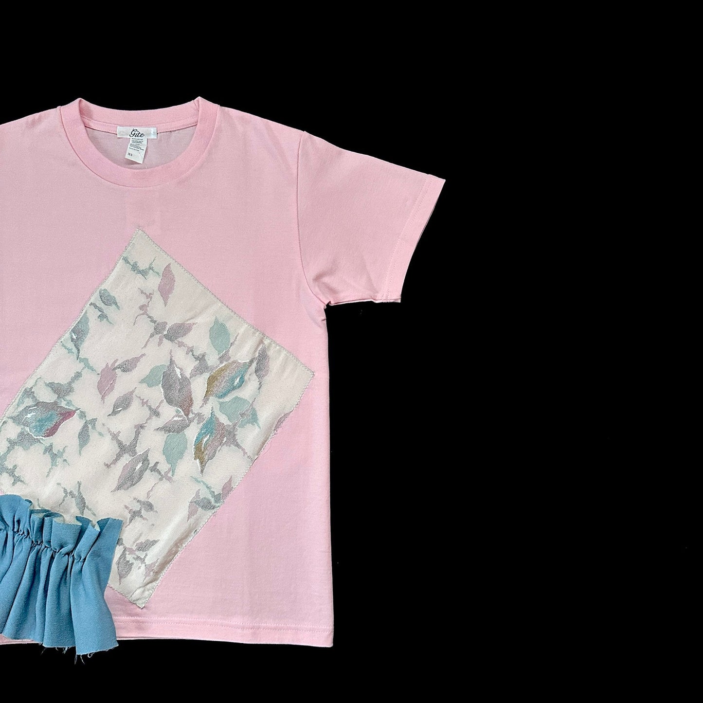 Redesigned Kimono Handmade T-Shirt Rosy Pink