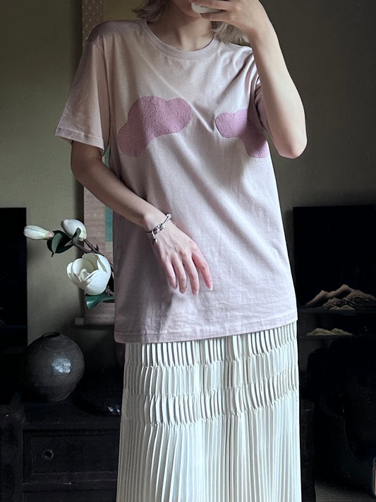 創作着物デザインTシャツ 水柿色