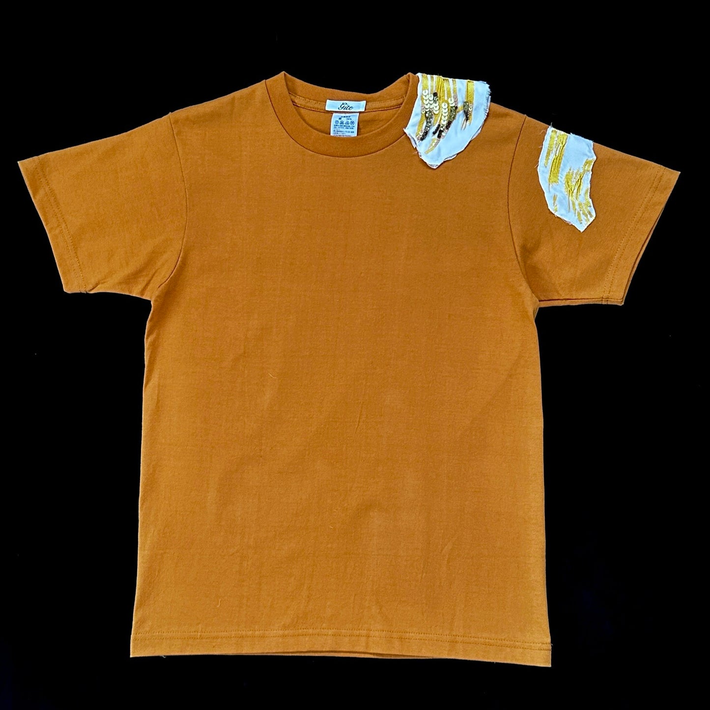 Redesigned Kimono Handmade T-Shirt Mustard Yellow