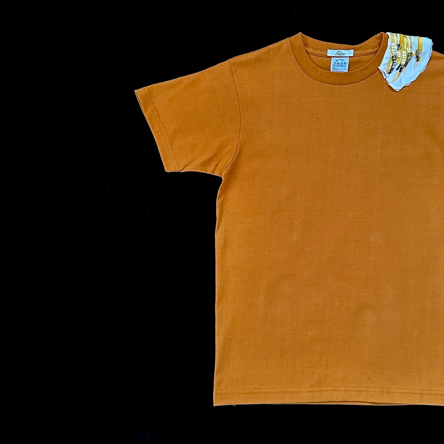 Redesigned Kimono Handmade T-Shirt Mustard Yellow