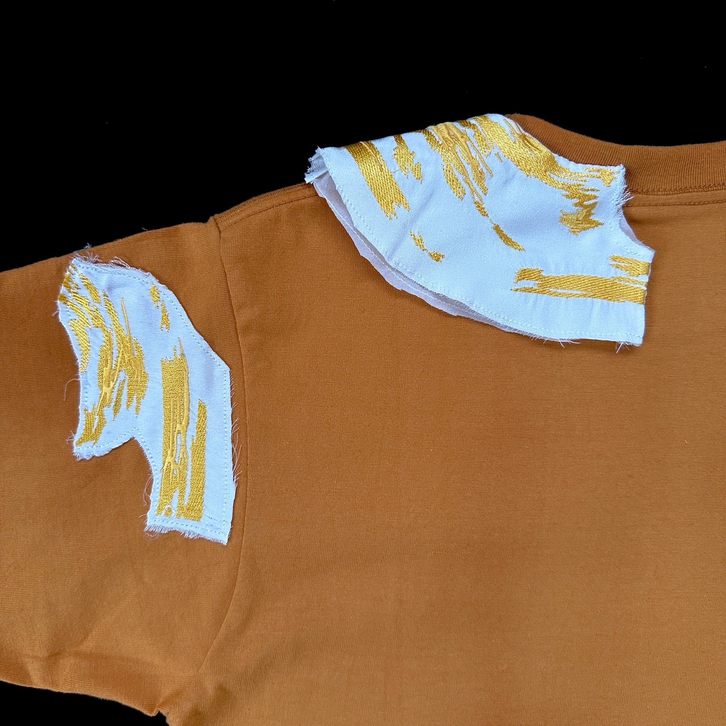 Redesigned Kimono Handmade T-Shirt Mustard Yellow